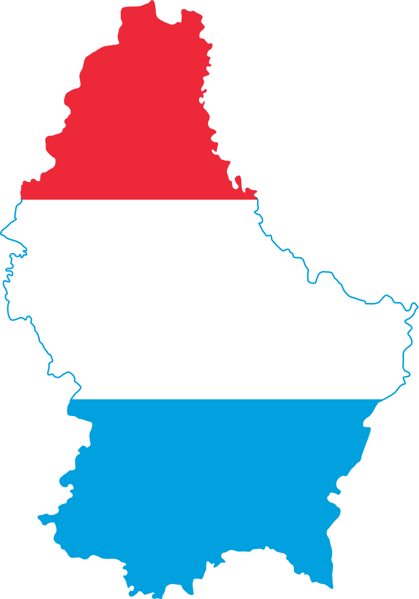 Carte et drapeau du Luxembourg