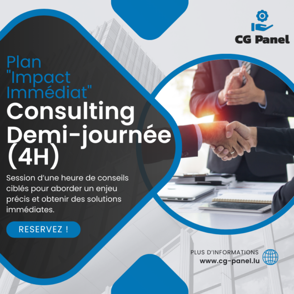 Consulting en gestion de risques juridiques d'une demi-journée de 4h - CG Panel